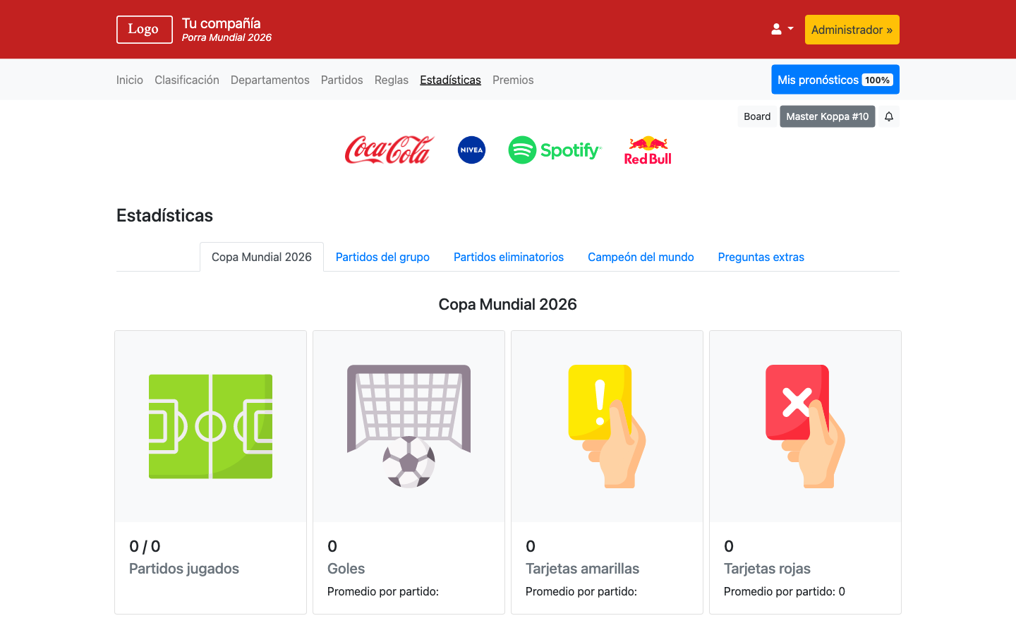 Porra Mundial 2026 - Copa Mundial 2026