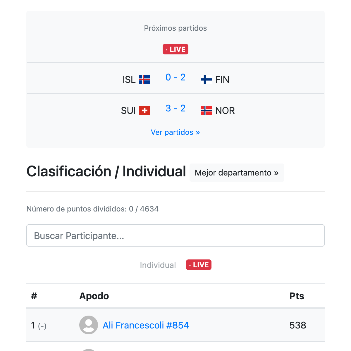 Actualizaciones en vivo - Copa Mundial 2026