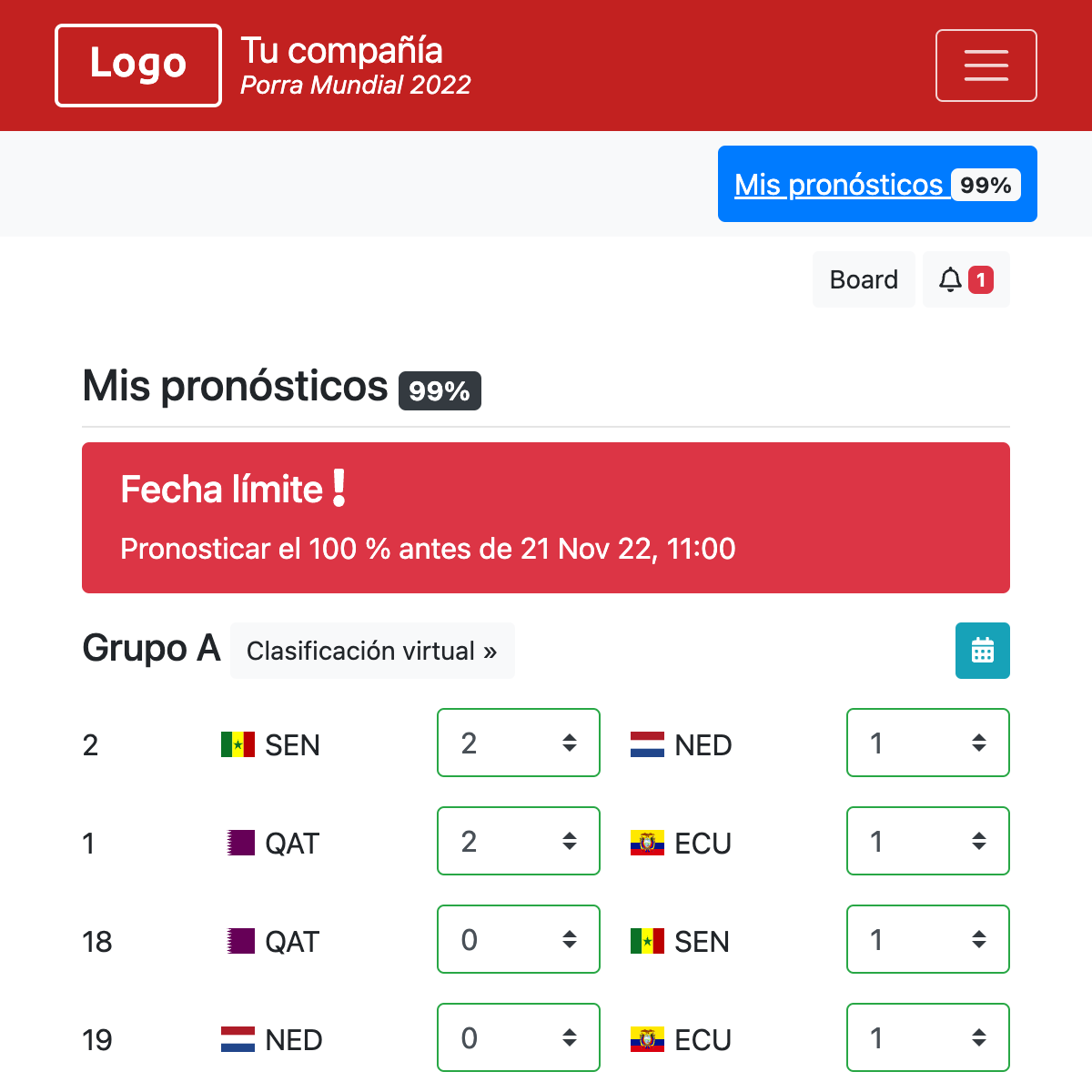 Formato de porra - Eurocopa 2024