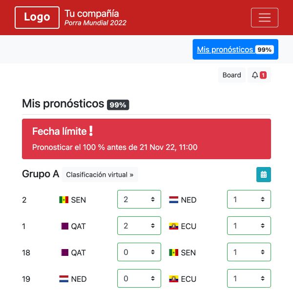 Formato de porra - Copa Mundial 2026