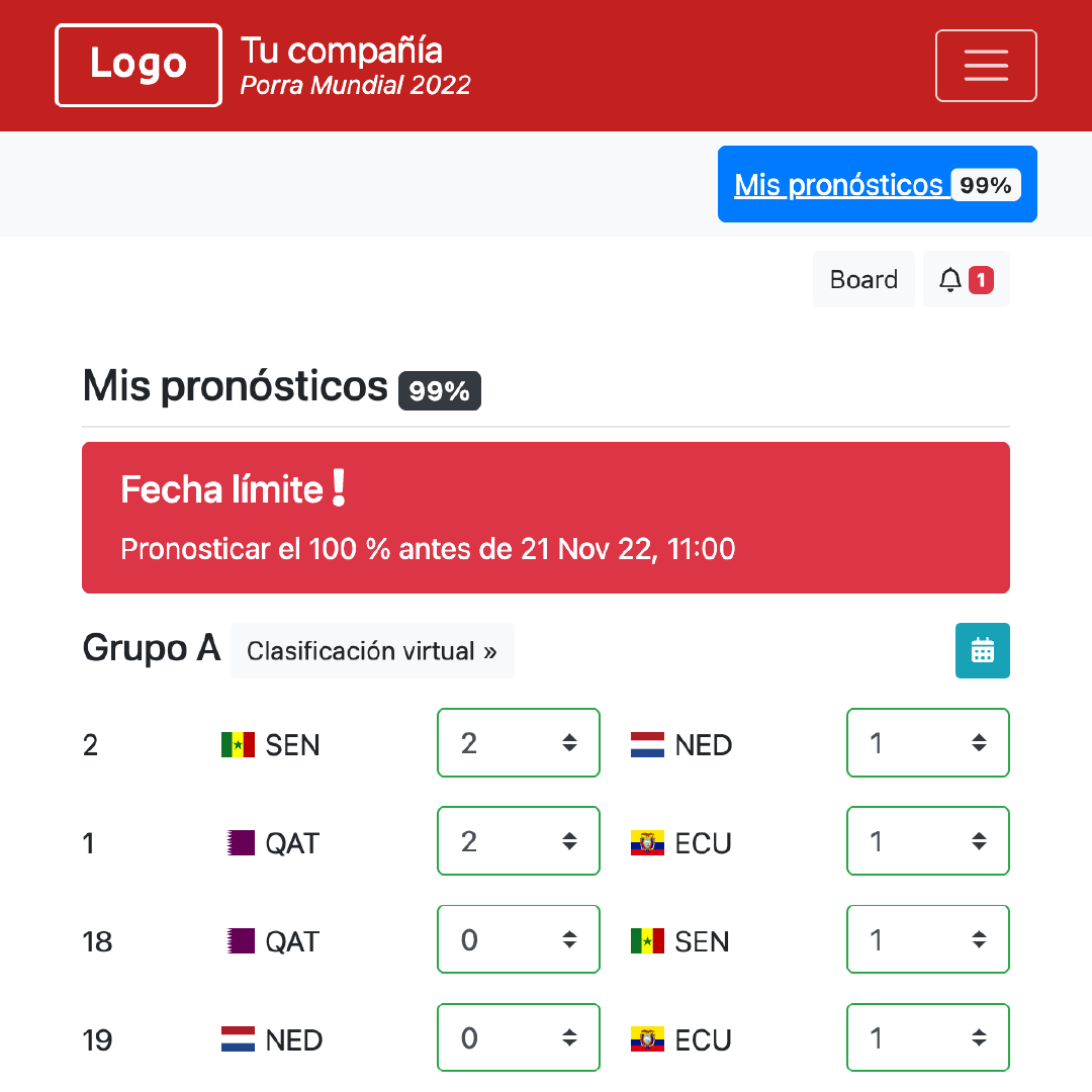 Formato de porra - Copa Mundial 2026